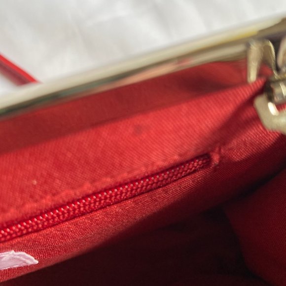 New Vintage Isaac Mizrahi for Target Red Leather Clutch - Picture 4 of 5